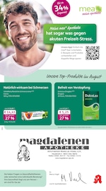 mea - meine apotheke Apotheken Prospekt der aktuellen Woche mit 4 Seiten, gültig von 01.08.2026 bis 31.08.2026, in Zella-Mehlis und Umgebung Aktueller mea - meine apotheke Apotheken Prospekt in Zella-Mehlis und Umgebung, "Unsere August-Angebote" mit 4 Seiten, 01.08.2026 - 31.08.2026