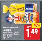 Sandwich im Angebot bei WEZ in Löhne Sandwich Angebote von Harry/Golden Toast bei WEZ Löhne für 1,49 €