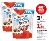 Schokobons - Kinder - Super U à Rennes Schokobons - Kinder en promo chez Super U Rennes à 1,50 €
