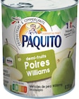 Demi-fruits Poires Williams au sirop - PAQUITO en promo chez Intermarché Super Demi-fruits Poires Williams au sirop - PAQUITO dans le catalogue Intermarché Super