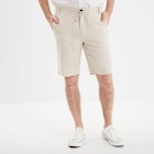 Bermuda chino à coulisse lin mélangé gris clair homme dans le catalogue La Halle
