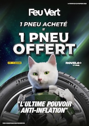 Catalogue Garages & Automobile Feu Vert en cours à Les Touches et alentours, "1 PNEU ACHETÉ = 1 PNEU OFFERT", 1 page, 26/02/2025 - 25/03/2025