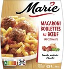 Macaroni sauce tomate et boulettes au bœuf - MARIE dans le catalogue Cora