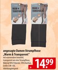 Warm & Transparent Damen-Strumpfhose Angebote von Antonio bei famila Nordost Falkensee für 14,99 €