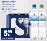 Getränkewelt Haltern am See - Schloss Quelle Angebot im Prospekt Schloss Quelle bei Getränkewelt im Haltern am See Prospekt für 5,99 €