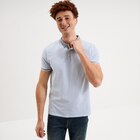 Polo slim manches courtes stretch blanc homme dans le catalogue La Halle