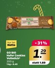Hafer Cookies Vollmilch von GO BIO für 1,29 € bei Netto mit dem Scottie im Angebot Hafer Cookies Vollmilch von GO BIO im aktuellen Netto mit dem Scottie Prospekt