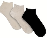 Lot de 3 paires de socquettes femme - U ESSENTIEL en promo chez Super U Besançon à 3,90 €