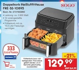 Doppelkorb Heißluftfritteuse von SOGO im aktuellen Netto Marken-Discount Prospekt für 129,99 €