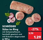 Sülze im Ring Angebote von Schröder bei Kaufland Buchen für 1,29 €