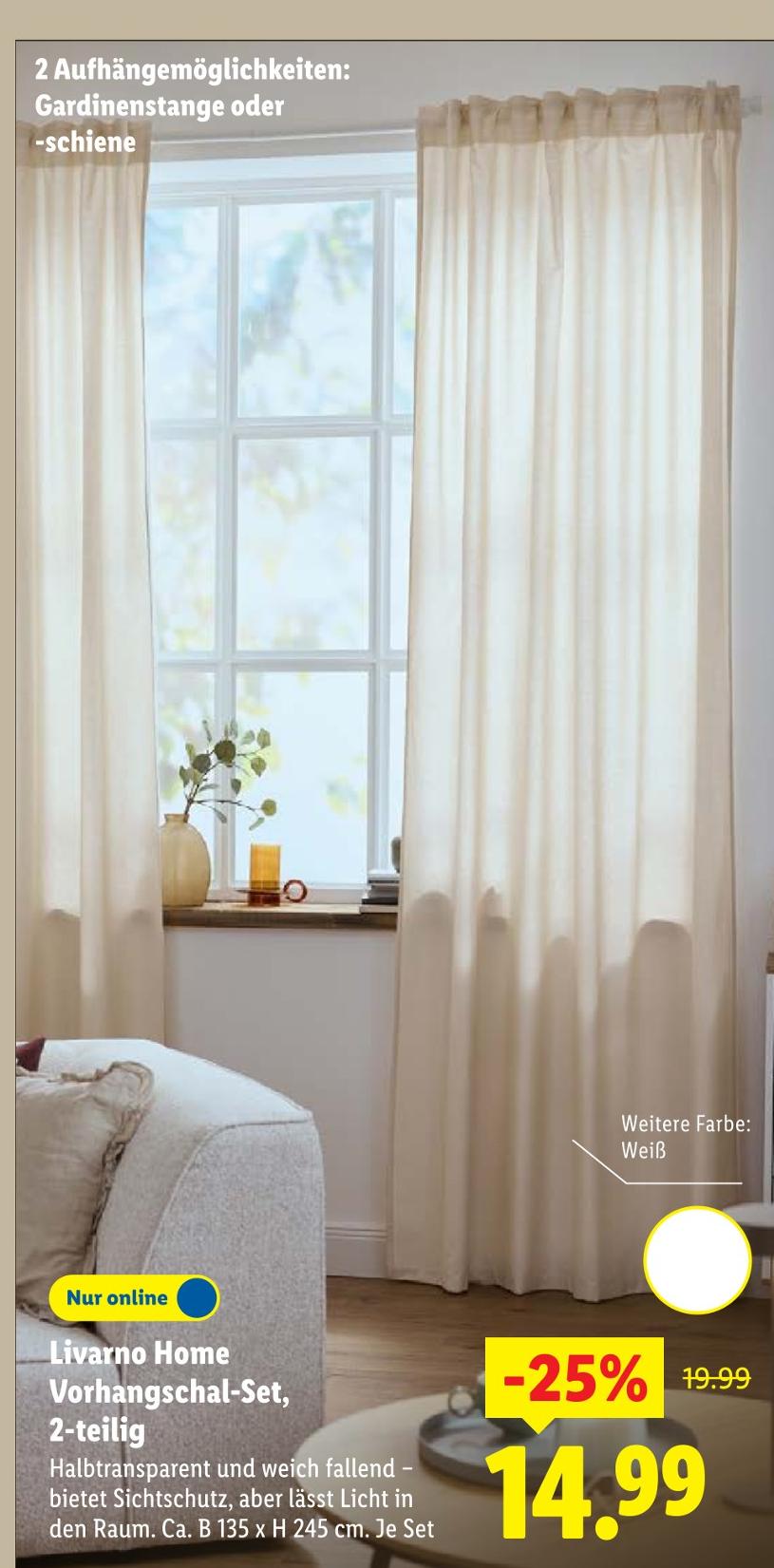 Vorhangschal-Set, 2-teilig