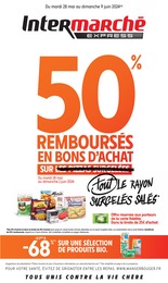 Prospectus Intermarché à Moulins-lès-Metz, "50% REMBOURSÉS EN BONS D'ACHAT SUR tout LE RAYON SURGELÉS SALÉS", 24 pages, 28/05/2024 - 09/06/2024