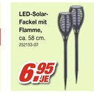 LED-Solar-Fackel mit Flamme Angebote bei Möbel AS Heilbronn für 6,95 €
