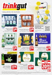 Discounter Prospekt von Trinkgut Oftersheim Trinkgut Prospekt: "Aktuelle Angebote", 6 Seiten, 21.09.2026 - 26.09.2026