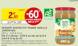 Promo Dessert Biofruits Pomme Vanille à 1,02 € dans le catalogue Intermarché Super à Montaren-et-Saint-Médiers