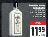 The Original Bombay London Dry Gin Angebote von Bombay bei E center Bayreuth für 11,99 €