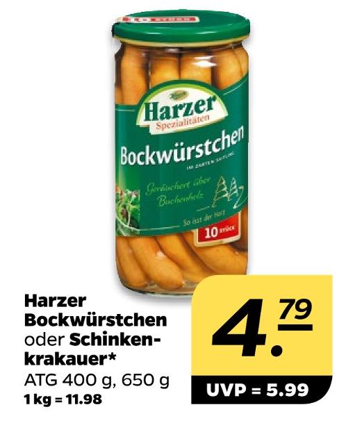 Bockwürstchen oder Schinkenkrakauer