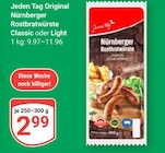 GLOBUS - Original Nürnberger Rostbratwürste Classic Angebot im Prospekt Original Nürnberger Rostbratwürste Classic bei GLOBUS im Prospekt "" für 2,99 €
