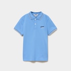 Polo manches courtes coton bleu lavande garçon en promo chez La Halle Polo manches courtes coton bleu lavande garçon dans le catalogue La Halle