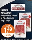 Aufschnitt im V-Markt Prospekt Salami-Aufschnitt von SORGER im aktuellen V-Markt Prospekt für 1,49 €