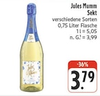 Sekt Angebote von Jules Mumm bei nah und gut Würzburg für 3,79 €