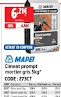Ciment prompt mortier gris 5kg - Mapei dans le catalogue Screwfix