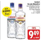 Gin im Angebot bei E center in Bamberg Gin Angebote von Gordon's bei E center Bamberg für 9,49 €