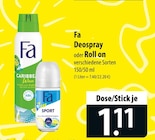 Fa Deospray oder Roll on bei famila Nordost im Dannenberg Prospekt für 1,11 €