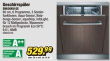 Geschirrspüler SN636X01GE bei POCO in Münster Geschirrspüler SN636X01GE im Angebot bei POCO Münster für 529,99 €
