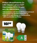 Ultraeffiziente 2x LED Classic Lampe E27 Warmweiss 60W Ersatz von Philips im aktuellen OBI Prospekt für 10,99 €