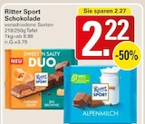 Schokolade Angebote von Ritter Sport bei WEZ Bad Oeynhausen für 2,22 €