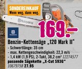 Benzin-Kettensäge "120 Mark II" von Husqvarna im aktuellen Hornbach Prospekt