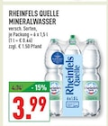 Mineralwasser Angebote von Rheinfels Quelle bei Marktkauf Bad Salzuflen für 3,99 €