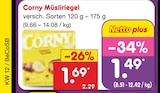 Müsliriegel von Corny für 1,49 € bei Netto Marken-Discount im Angebot Müsliriegel von Corny im aktuellen Netto Marken-Discount Prospekt