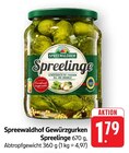 Gewürzgurken Spreelinge Angebote von Spreewaldhof bei E center Heilbronn für 1,79 €