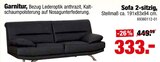 Sofa 2-sitzig Angebot in Giersleben Sofa 2-sitzig im aktuellen Prospekt bei tejo's SB Lagerkauf in Giersleben