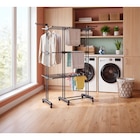 Étendoir extensible et pliable gris en promo chez Carrefour Market Bastia à 29,99 €
