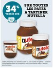 34% versés sur la carte u sur toutes les pates a tartiner nutella - NUTELLA en promo chez U Express Aulnay-sous-Bois