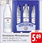 Mineralwasser im Angebot bei EDEKA in Homburg Mineralwasser Angebote von Gerolsteiner bei EDEKA Homburg für 5,49 €