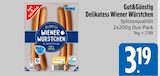 Delikatess Wiener Würstchen im EDEKA Prospekt Delikatess Wiener Würstchen von Gut&Günstig im aktuellen EDEKA Prospekt für 3,19 €