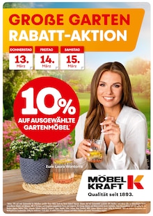 Möbel Kraft Prospekt "GROSSE GARTEN RABATT-AKTION!" mit  Seite (Jena)