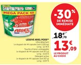 Lessive Pods(A) - Ariel en promo chez U Express Limoges à 13,09 €