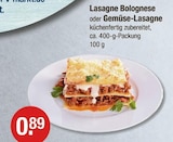 Lasagne Bolognese oder Gemüse-Lasagne von  im aktuellen V-Markt Prospekt für 0,89 €