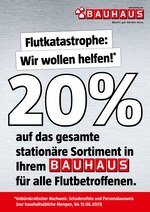 BAUHAUS Prospekt für Herne mit 1 Seite BAUHAUS Prospekt für Herne: "Flutkatastrophe: Wir wollen helfen!", 1 Seite, 16.07.2021 - 15.08.2021