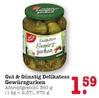 Delikatess Gewürzgurken Angebote von Gut & Günstig bei E center Offenbach für 1,59 €