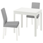 Tisch und 2 Stühle weiß/Knisa hellgrau Angebote von EKEDALEN / KÄTTIL bei IKEA Stade für 269,00 €
