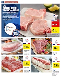 Prix et réduction Côte De Porc dans le prospectus Carrefour en cours Offre Côte De Porc dans le catalogue Carrefour du moment à la page 20
