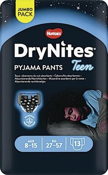 Promo Huggies sous-vêtements de nuit absorbant drynites teen chez