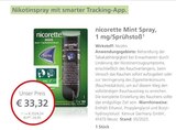 Mint Spray, 1 mg/Sprühstoß Angebote von nicorette bei LINDA Premiumapotheke Gelsenkirchen für 33,32 €