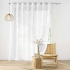 Voilage effet lin tissé blanc 300x240 cm en promo chez Décor Discount Voilage effet lin tissé blanc 300x240 cm dans le catalogue Décor Discount